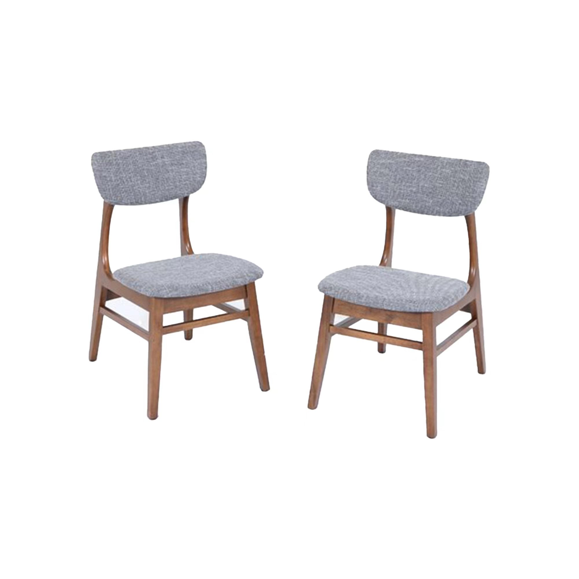 MacLuu 2PCS Side Chair in Walnut