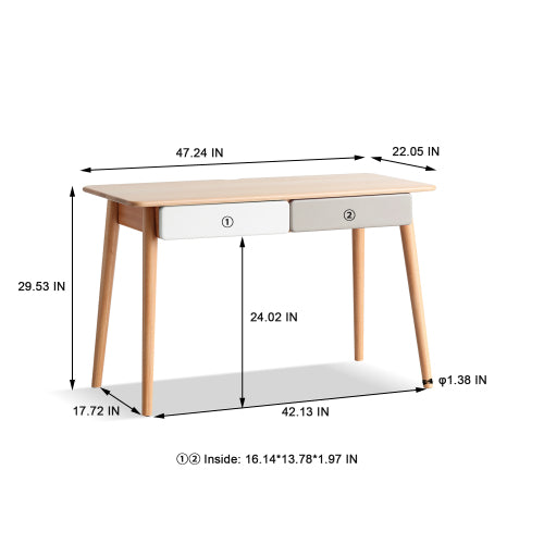 100% Solid Beech Wood Desk