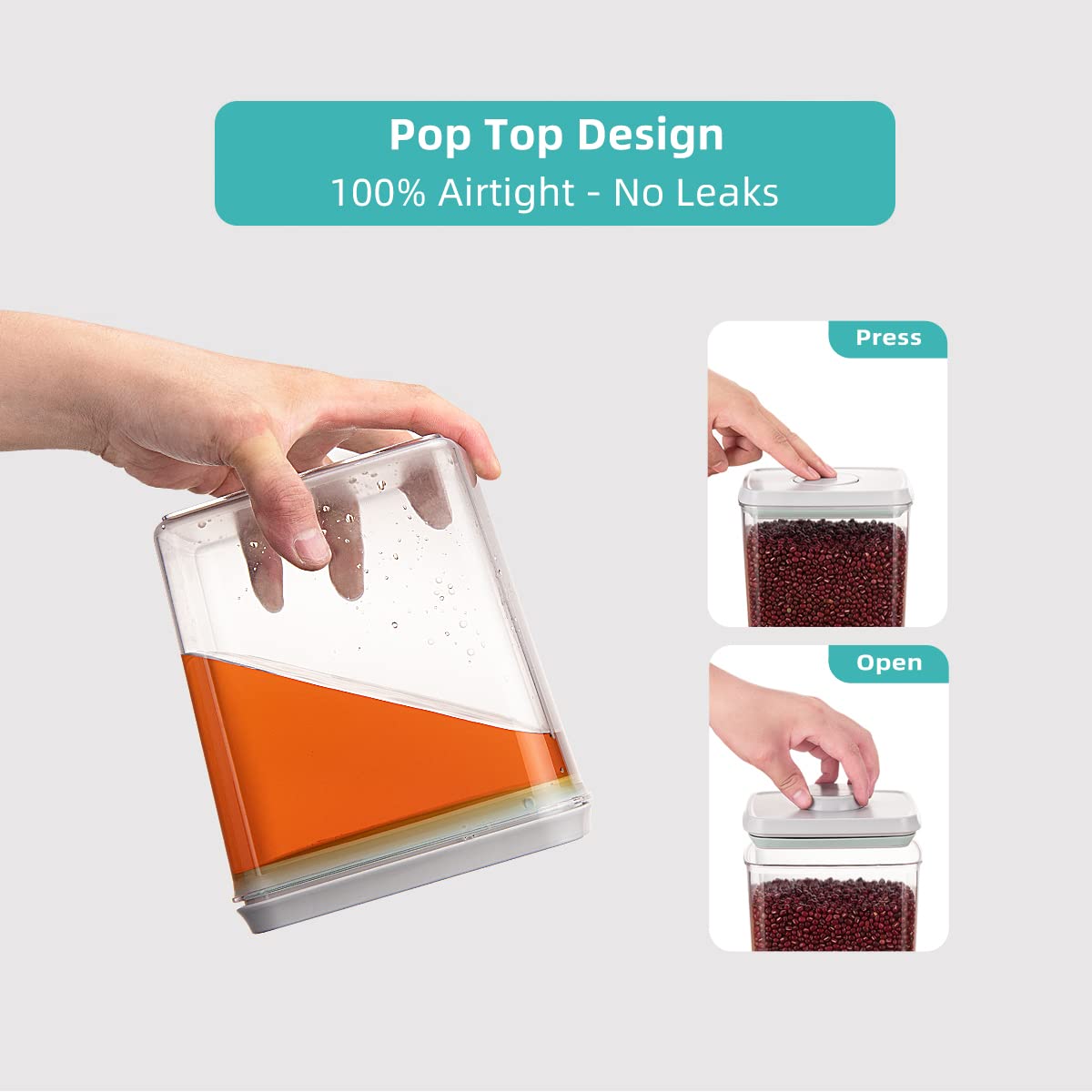 Ankou Food Storage Containers with Lids Pop Airtight