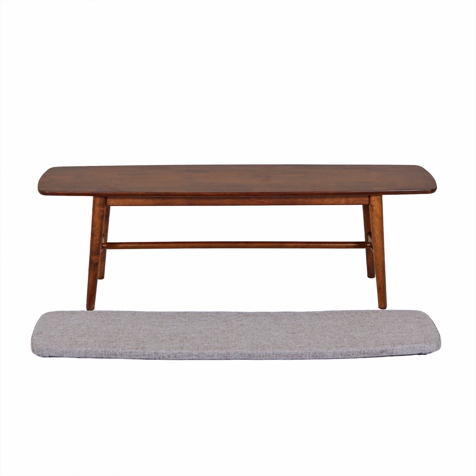 MacLuu Mid Century Modern Solid Wood Bench