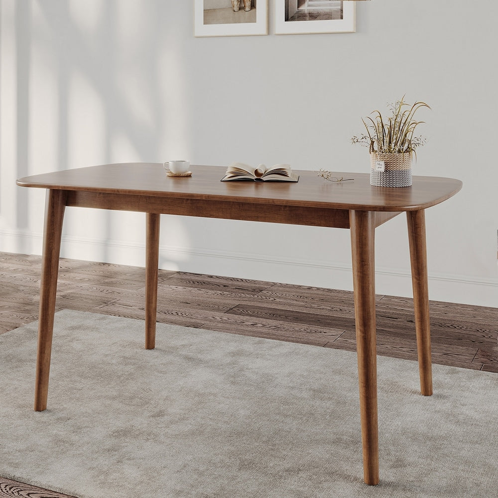 MacLuu 59 Inch Solid Wood Dining Table