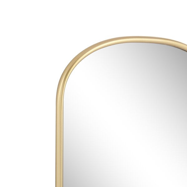 MacLuu Arch Metal Wall Mirror with Rounded Edge