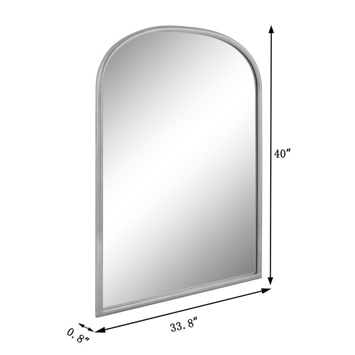 MacLuu Arch Metal Wall Mirror with Rounded Edge