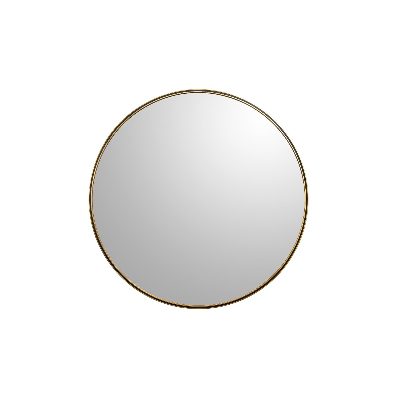 MacLuu 24 Inch Black Round Metal Wall Mirror