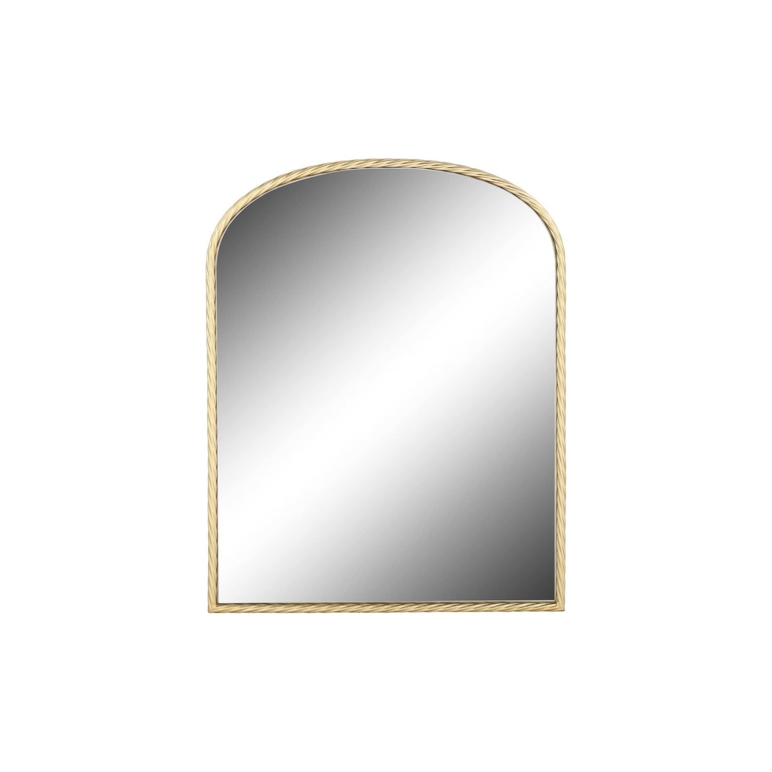 MacLuu Arch Metal Wall Mirror with Twisted Edge