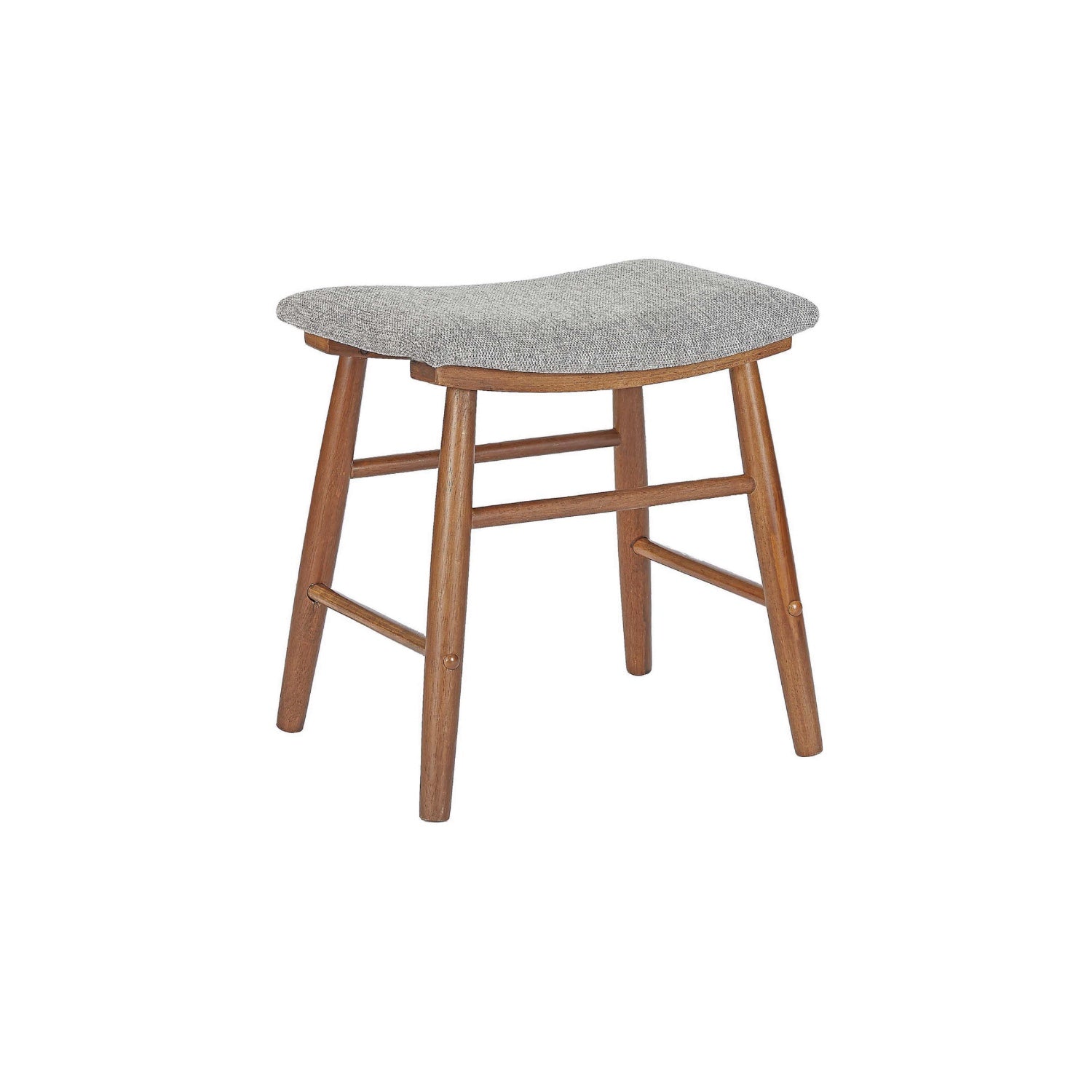 MacLuu Mid Century Modern Solid Wood Dressing Stool