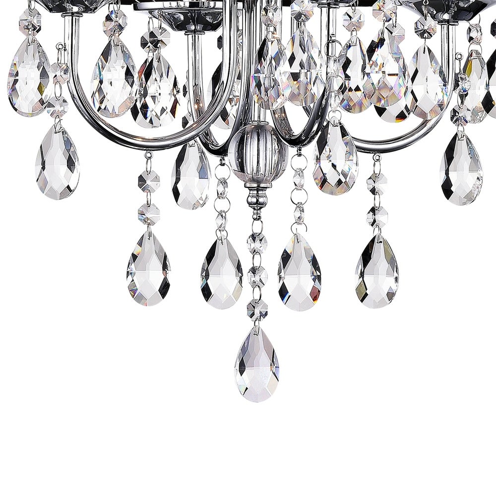 4-Light Chrome Finish Drum Chandelier