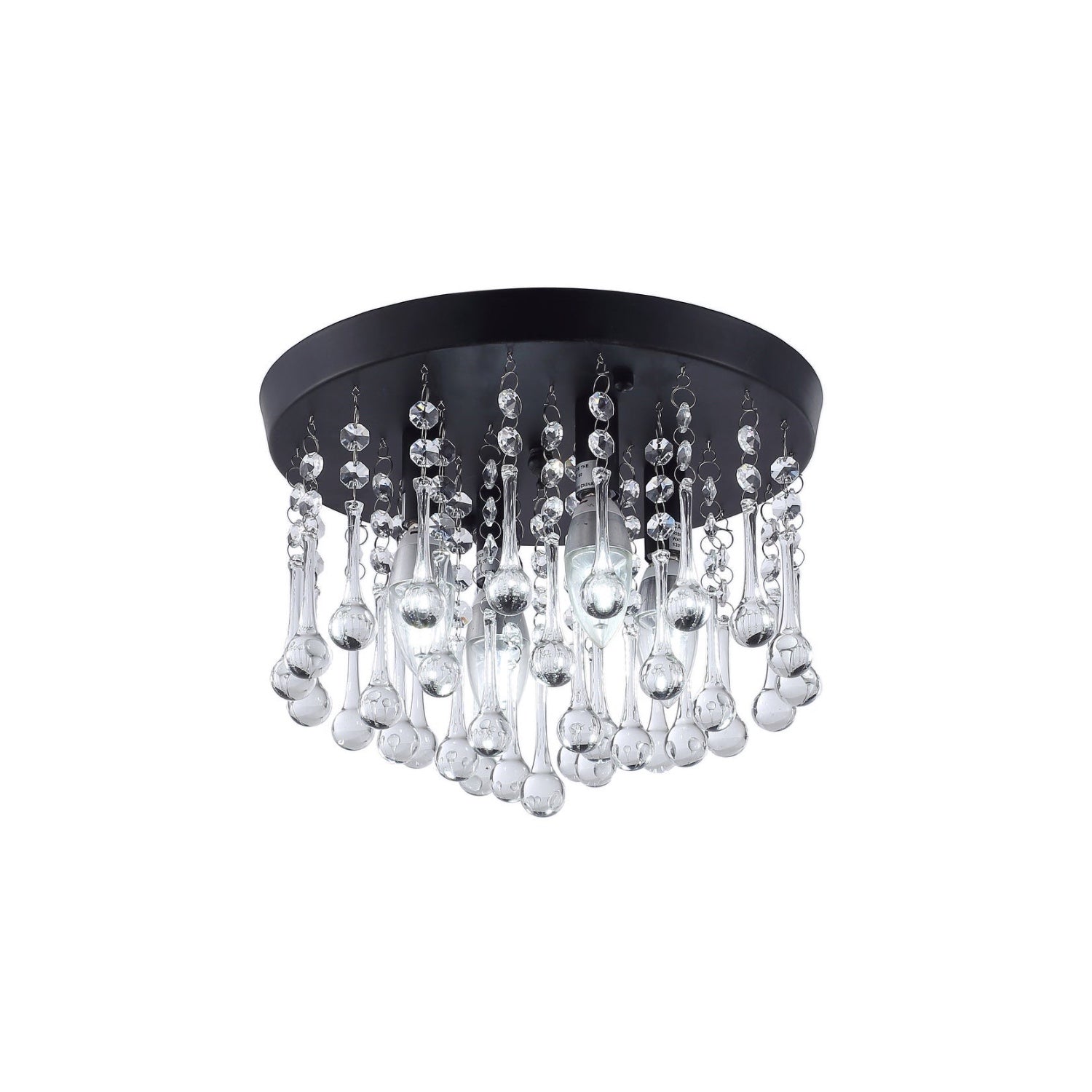 4-Light Crystal Flush Mount