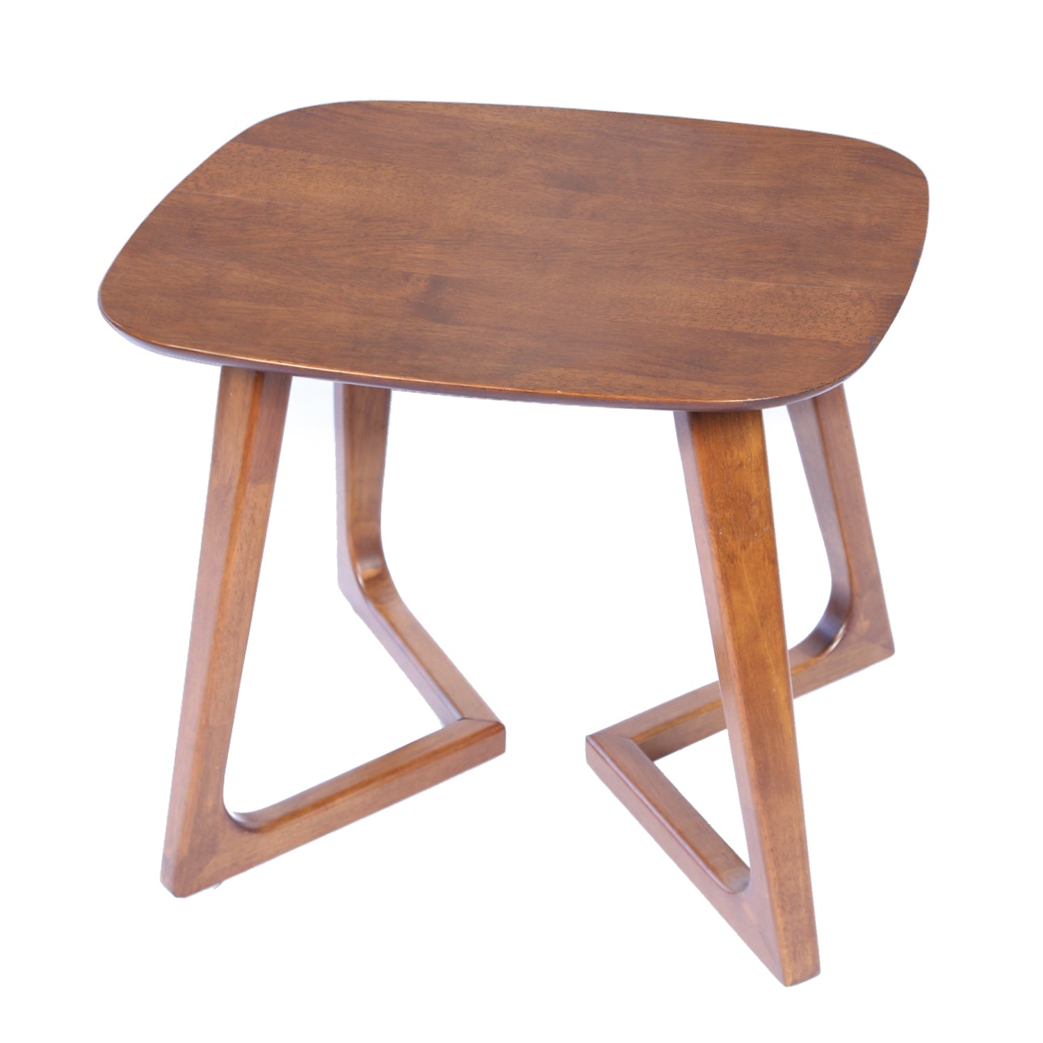 MacLuu Scandinavian Rectangle Solid Wood End Table