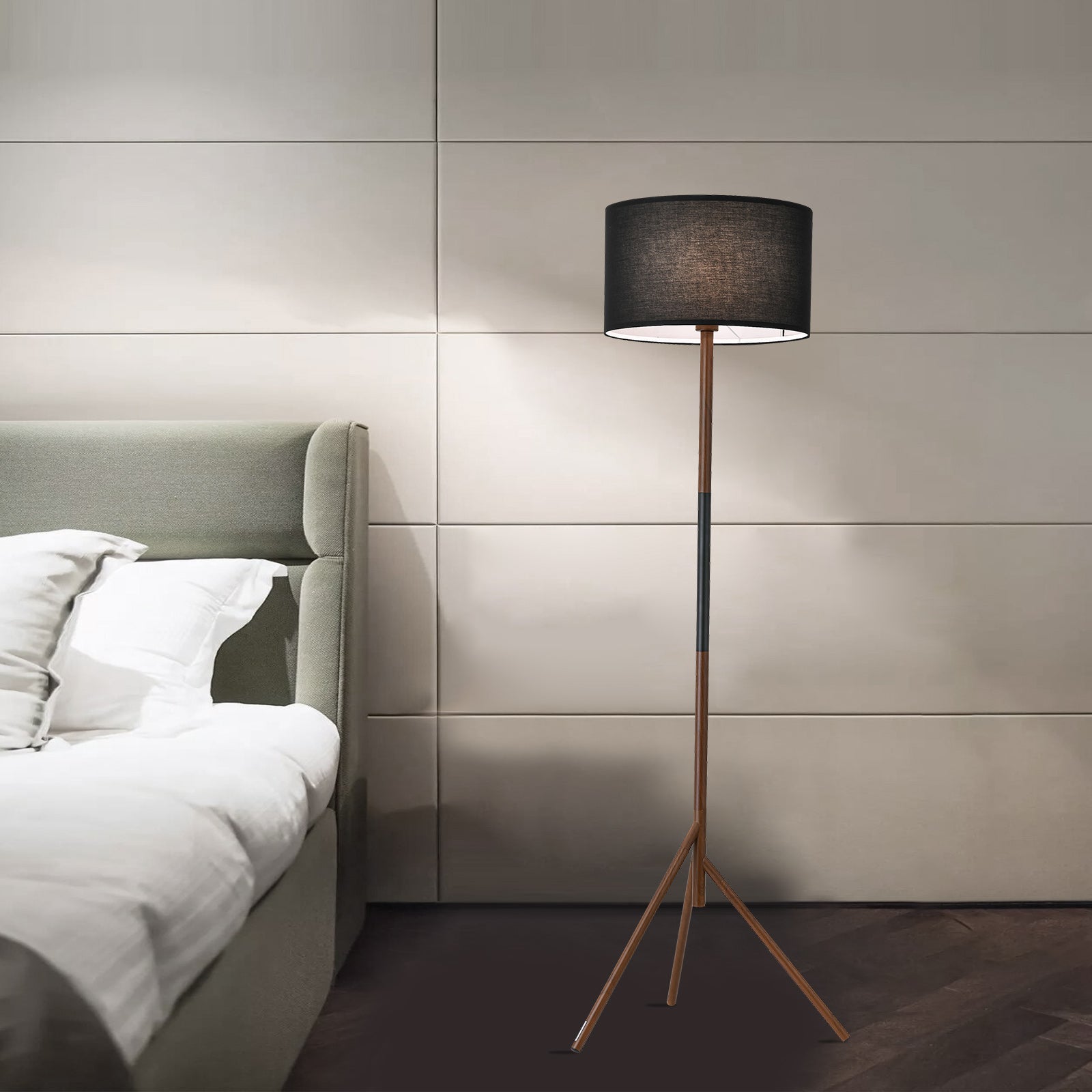 MacLuu 63 Inch Tripod Floor Lamp