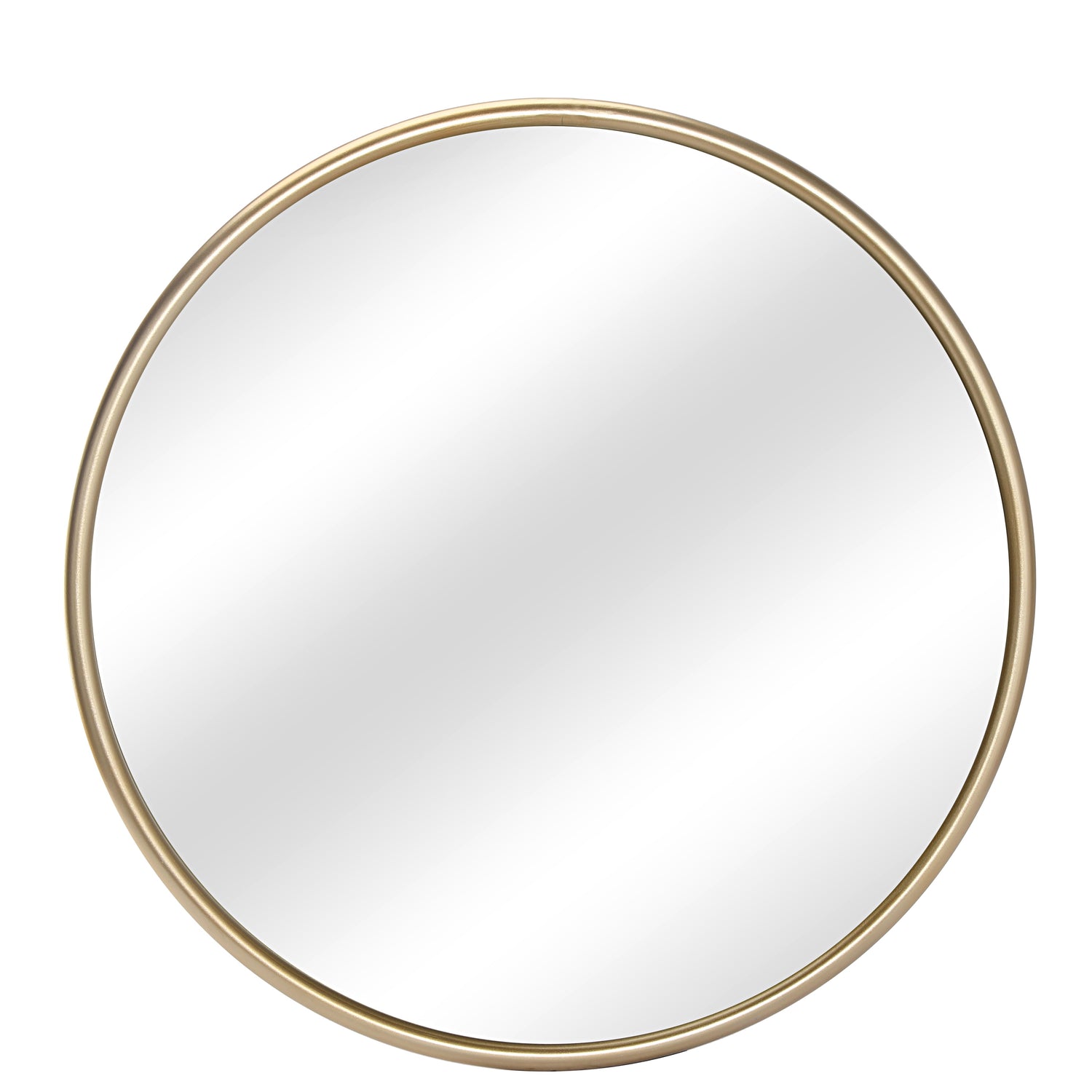 MacLuu 24 Inch Gold Round Metal Wall Mirror