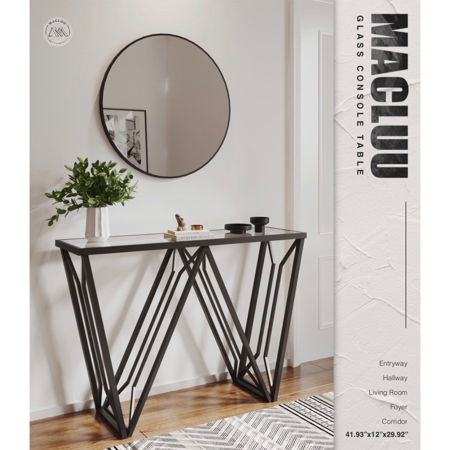 MacLuu Modern Narrow Console Table