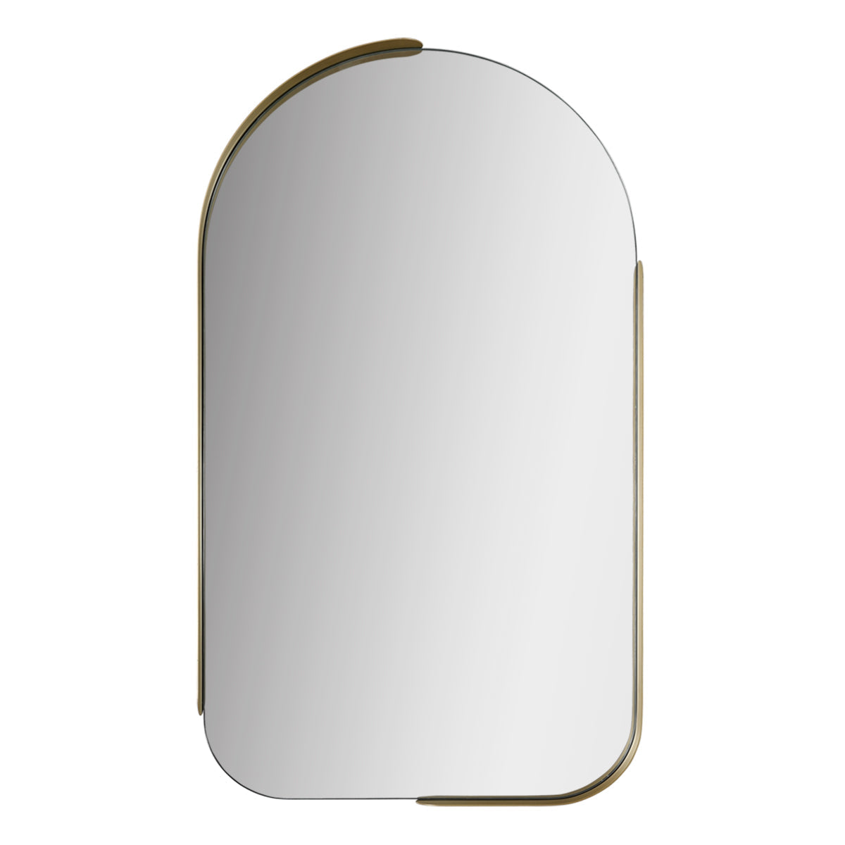 MacLuu Arch Half Frame Metal Wall Mirror