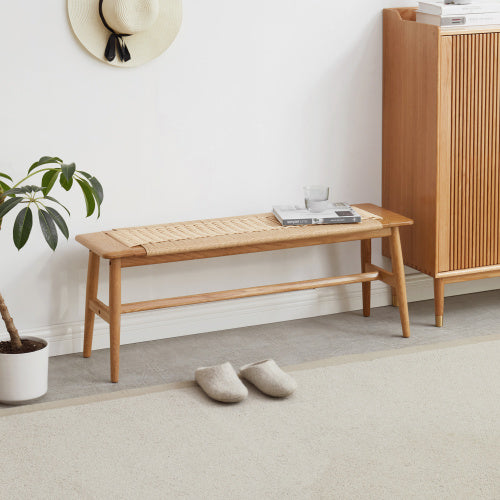 Design Natural Oak Wood Dining Bench