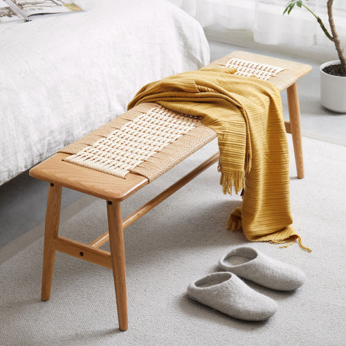 Design Natural Oak Wood Dining Bench