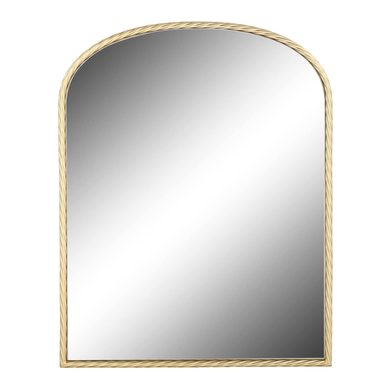 MacLuu Arch Metal Wall Mirror with Twisted Edge