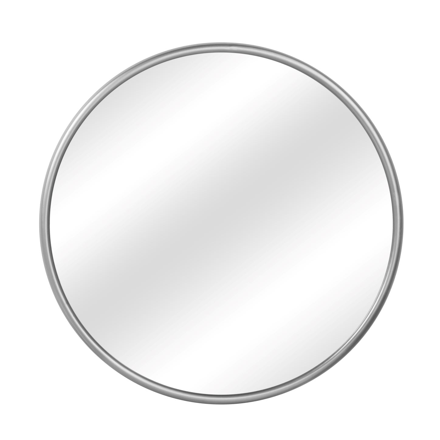 MacLuu 24 Inch Sliver Round Metal Wall Mirror