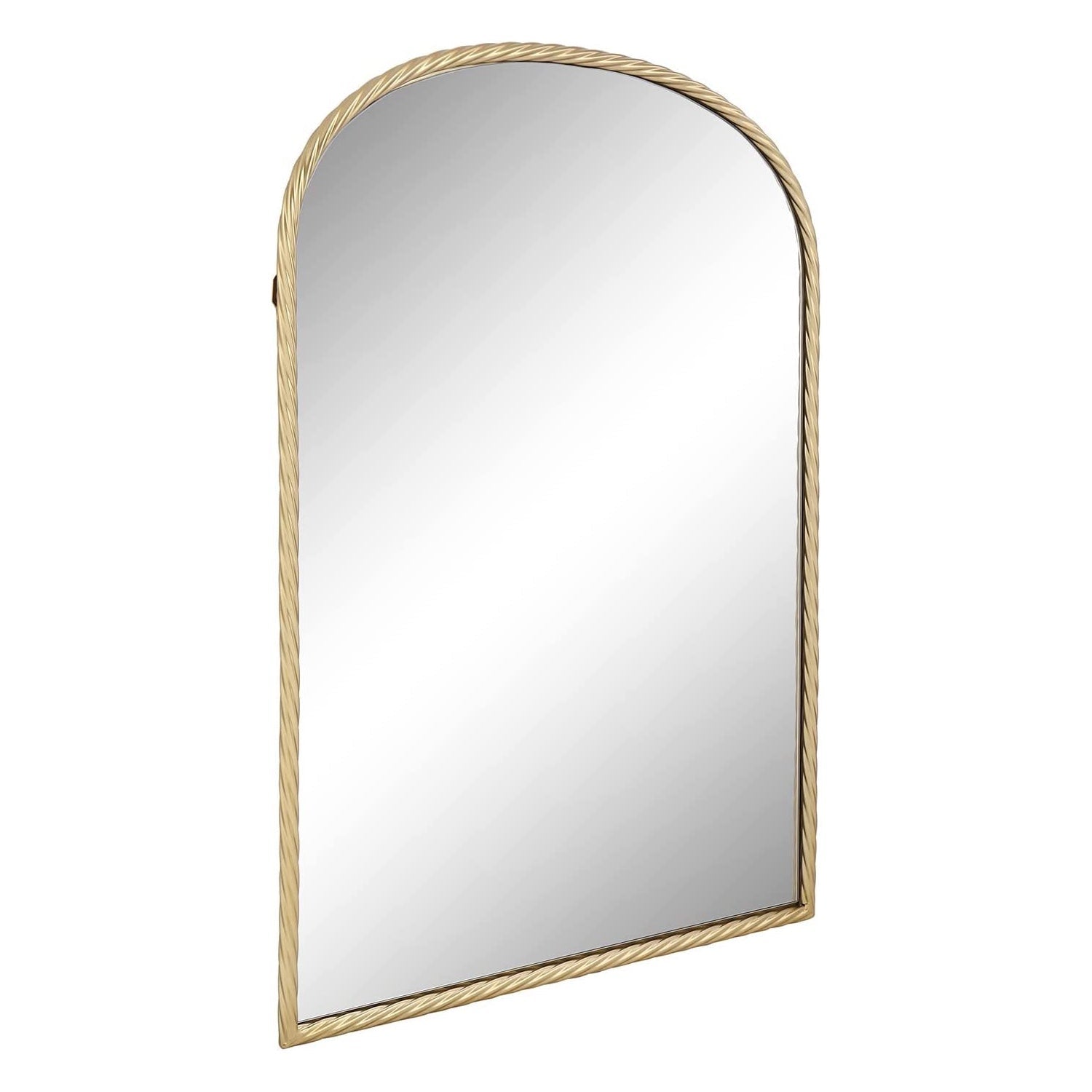 MacLuu Arch Metal Wall Mirror with Twisted Edge