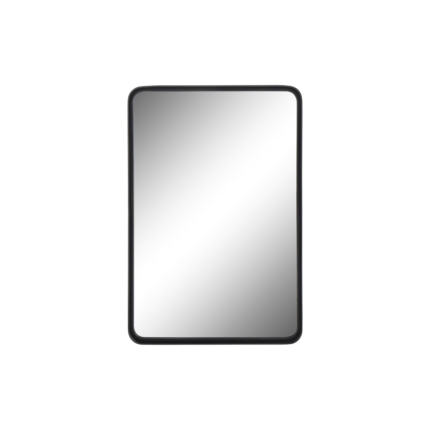 MacLuu Rectangle Rounded Corner Metal Wall Mirror