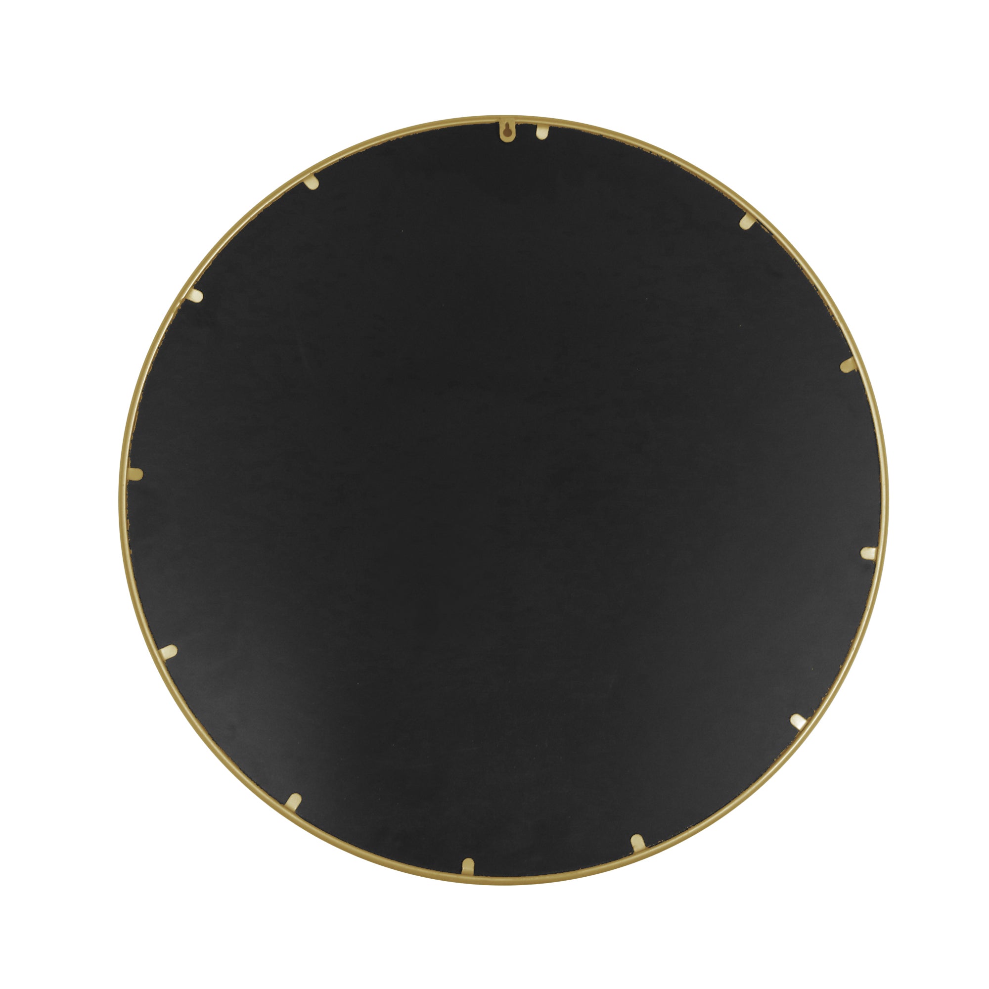 MacLuu 24 Inch Gold Round Metal Wall Mirror