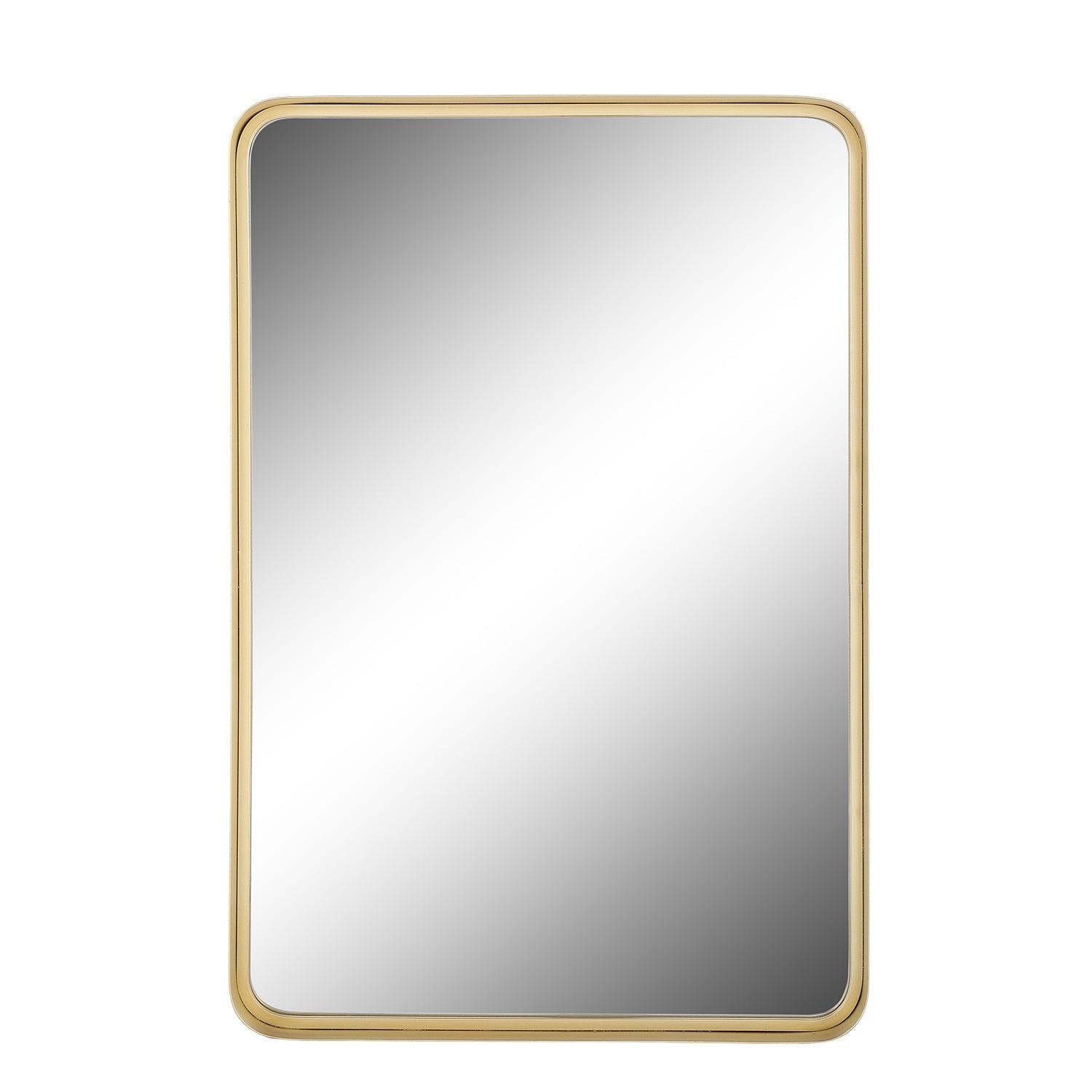 MacLuu Rectangle Rounded Corner Metal Wall Mirror