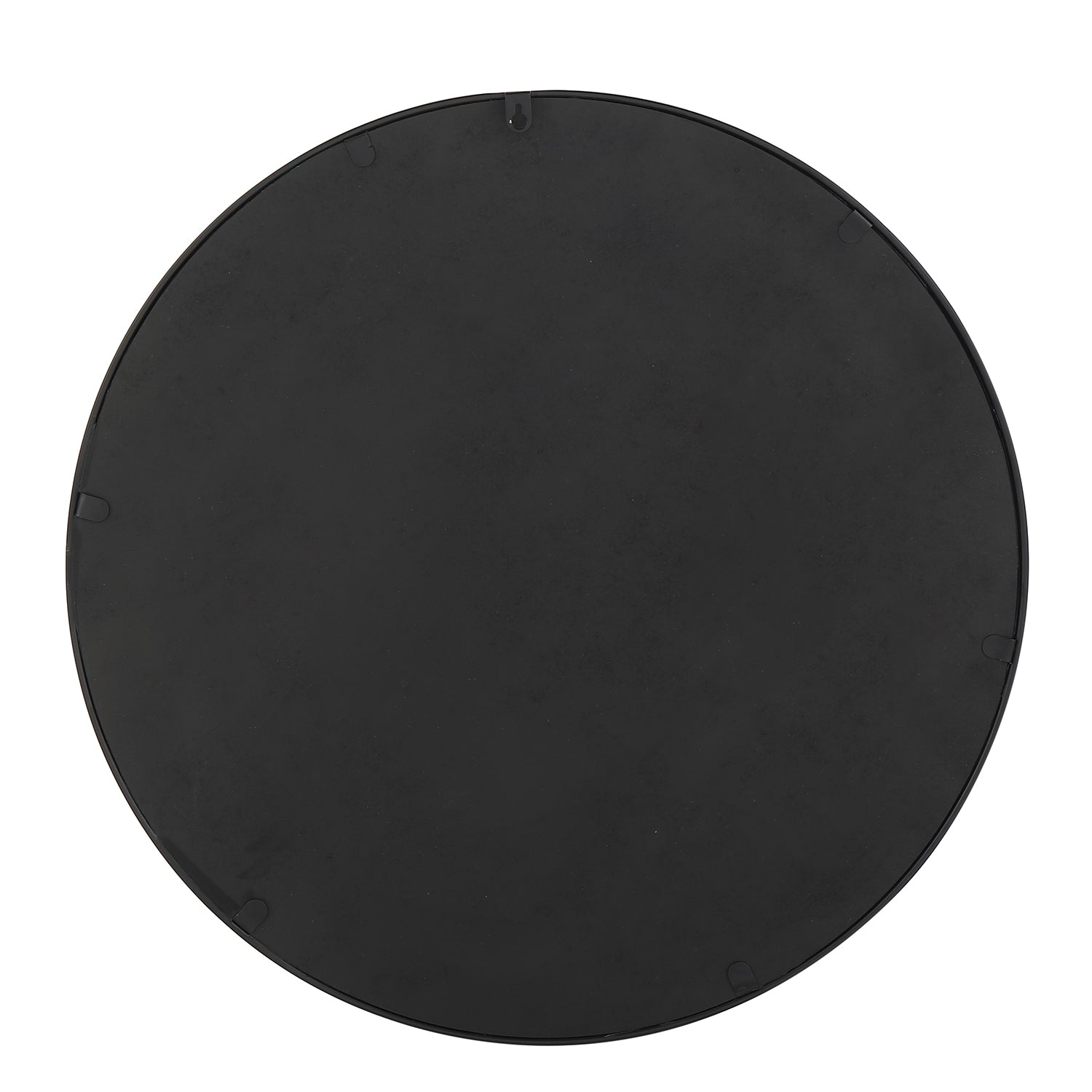 Black Round Metal Wall Mirror