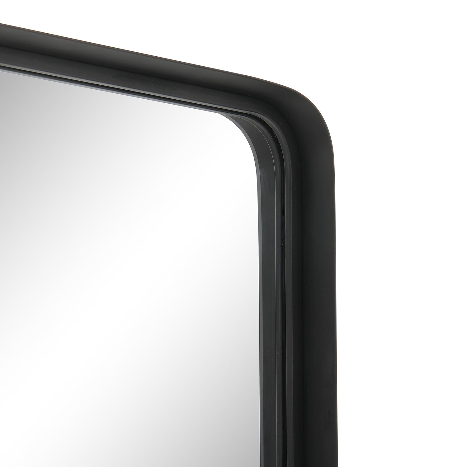 MacLuu Rectangle Rounded Corner Metal Wall Mirror