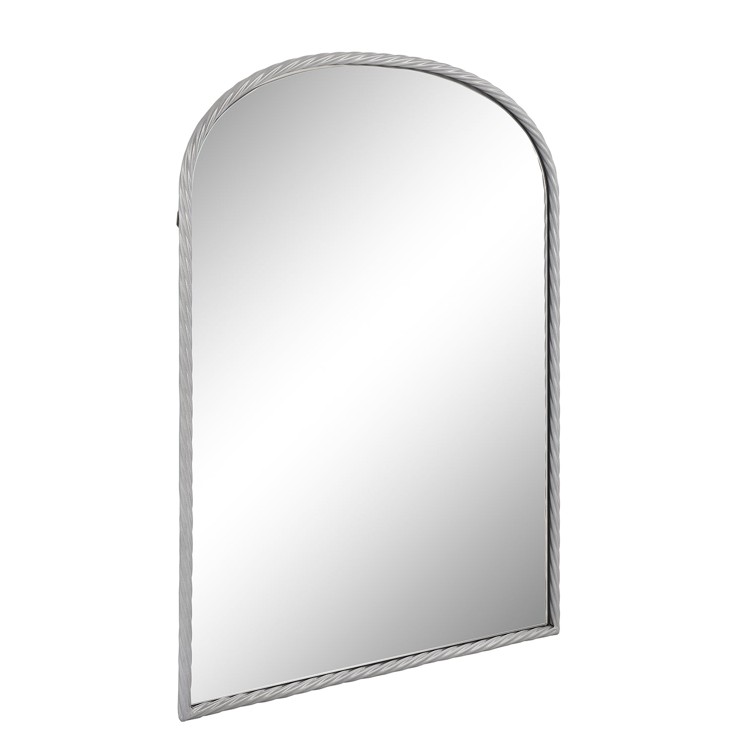 MacLuu Arch Metal Wall Mirror with Twisted Edge