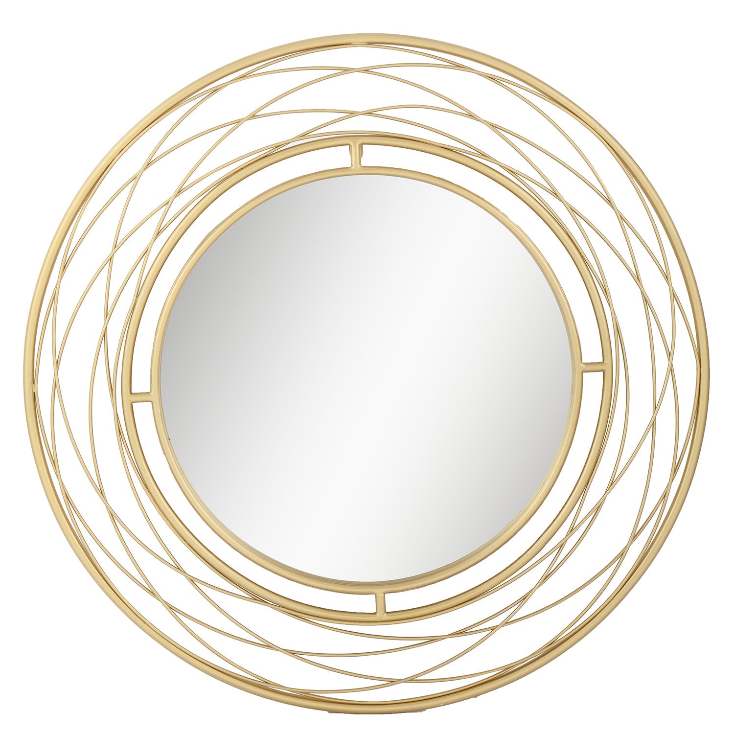 MacLuu Swirl Accent Round Wall Mirror