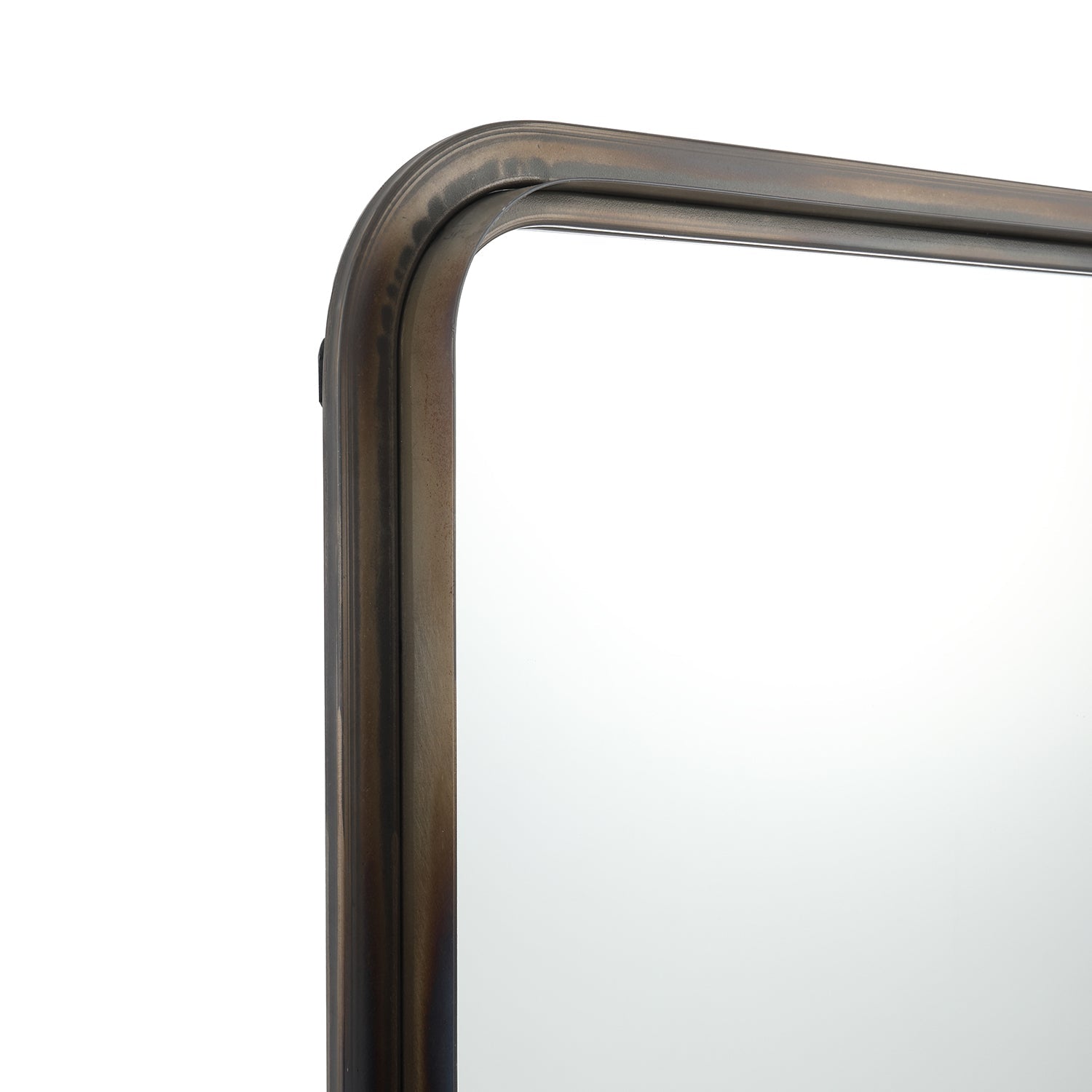 MacLuu 32 Inch Antique Rust-Tone Rectangle Wall Mirror