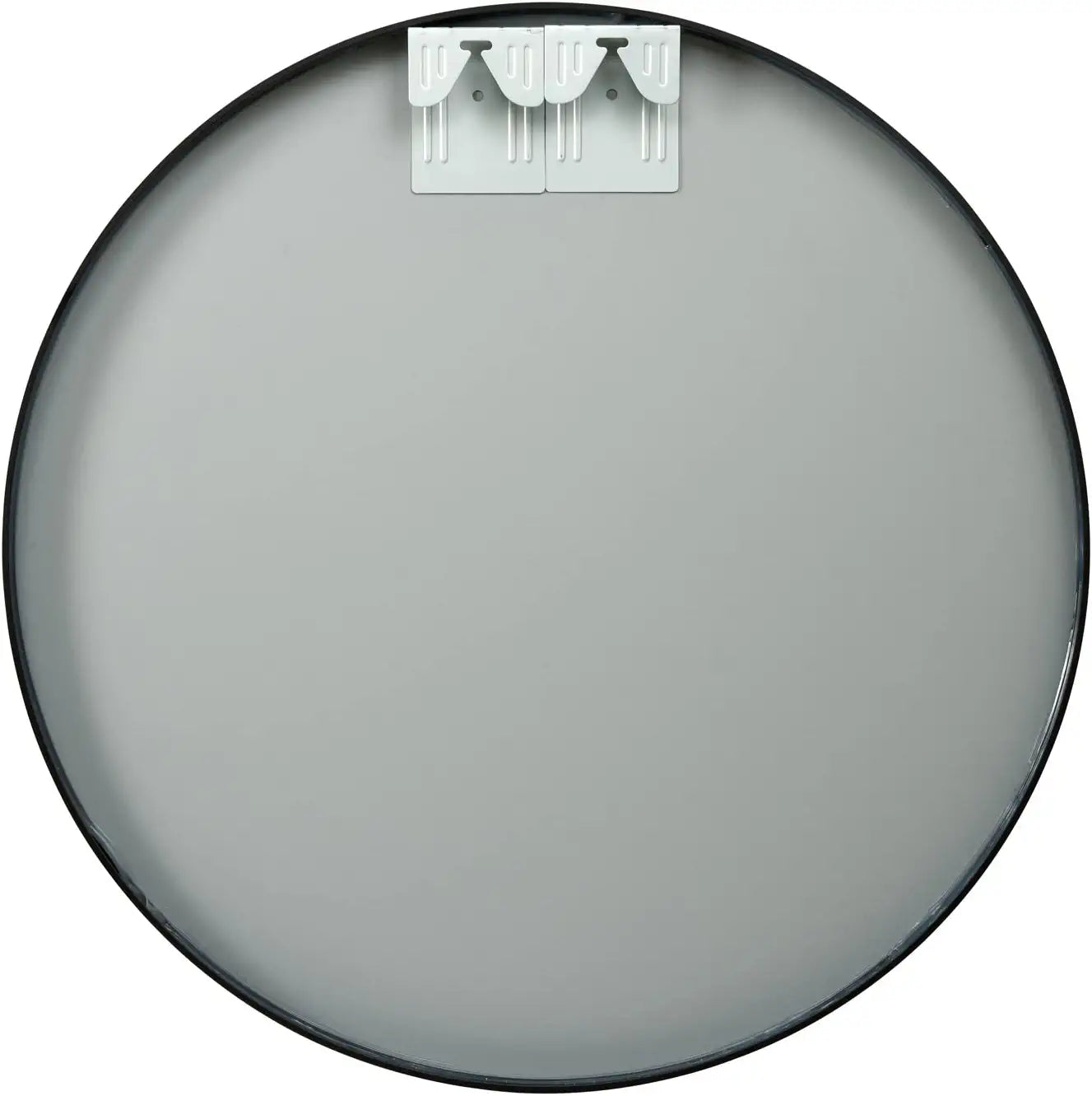 MacLuu 24 Inch Black Round Metal Wall Mirror