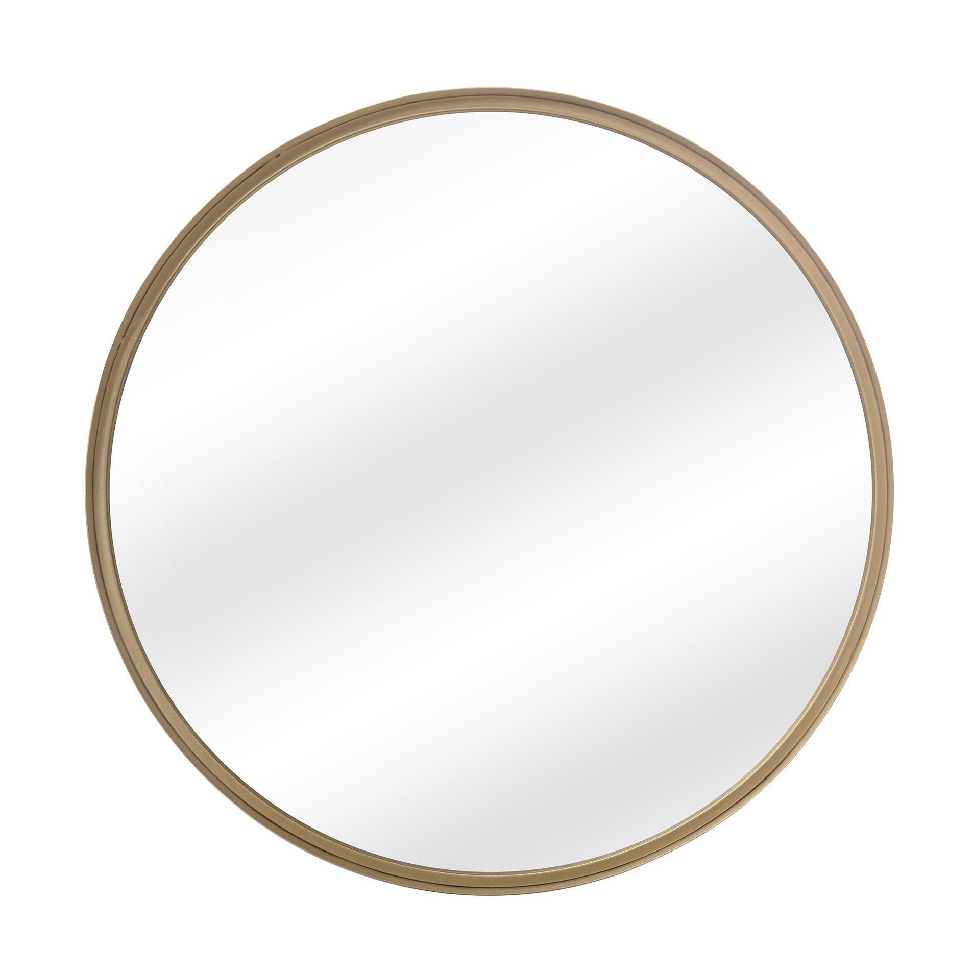 MacLuu 20 Inch Round Metal Wide Frame Wall Mirror