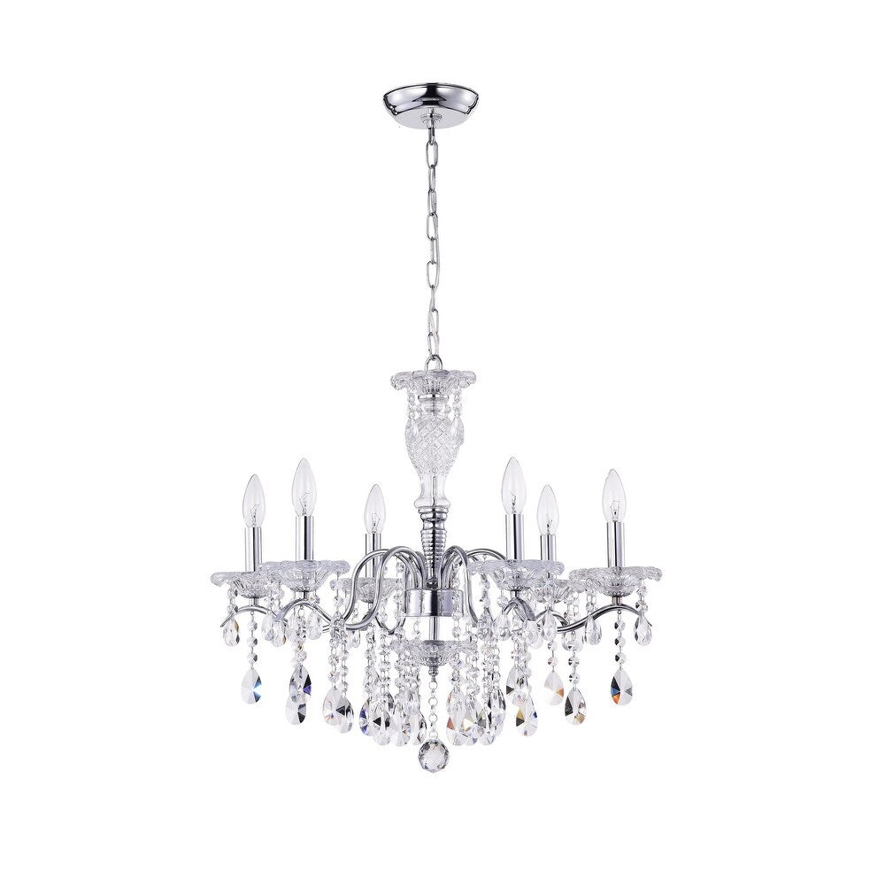 6-Light Candle Style Chandelier Chrome