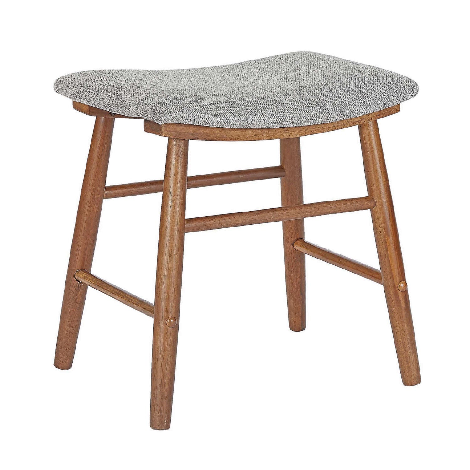 MacLuu Mid Century Modern Solid Wood Dressing Stool