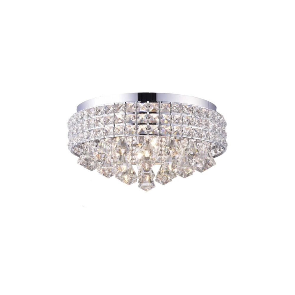 4-Light Chandelier Style Drum Flush Mount