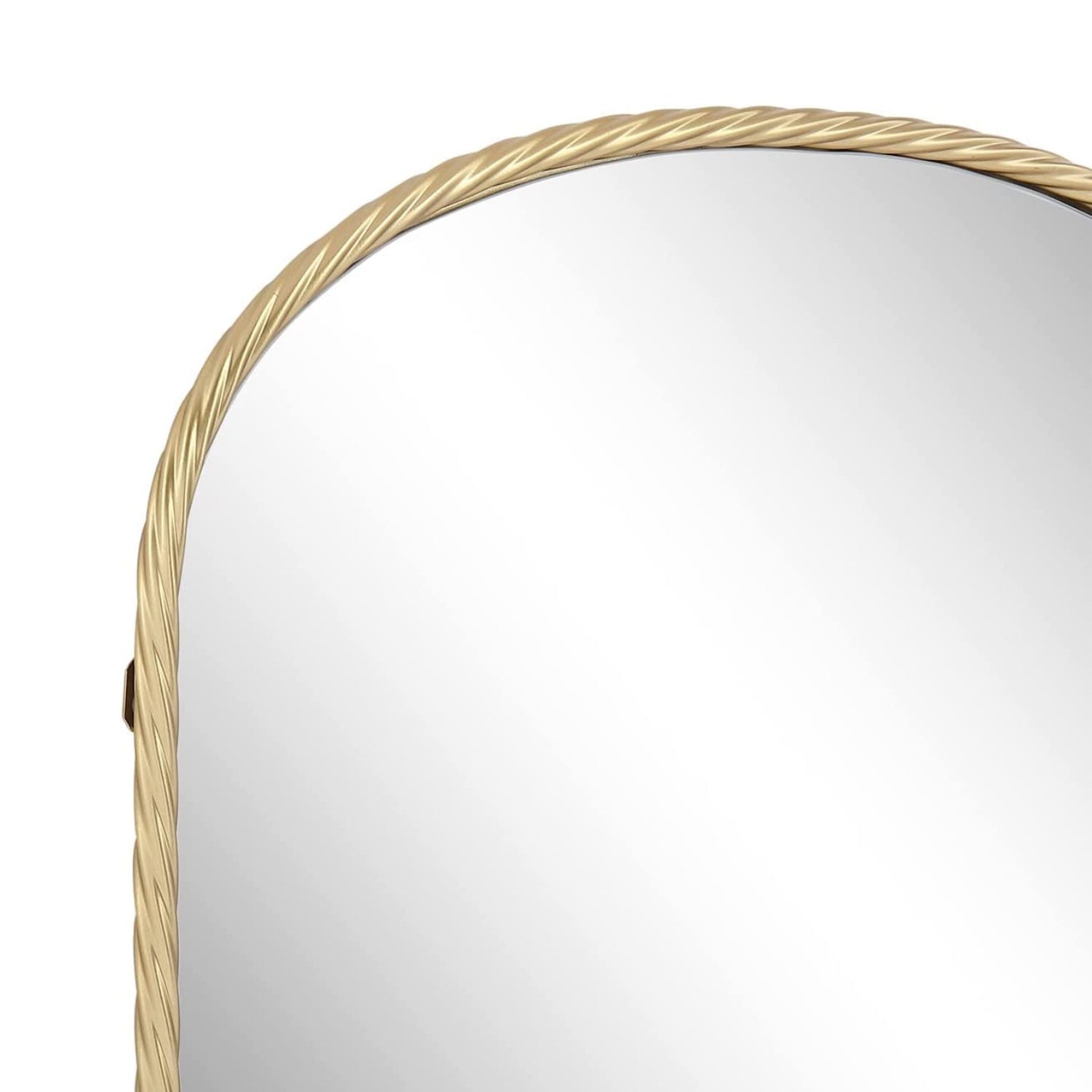 MacLuu Arch Metal Wall Mirror with Twisted Edge