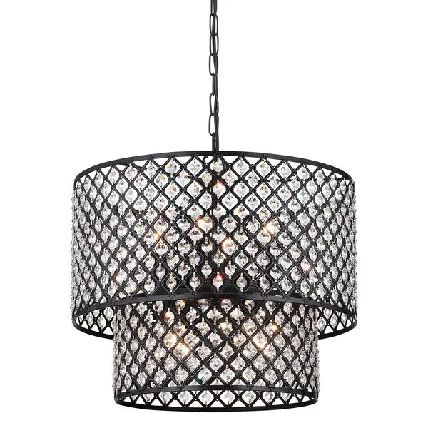 2-Tier 8-Light Drum Chandelier