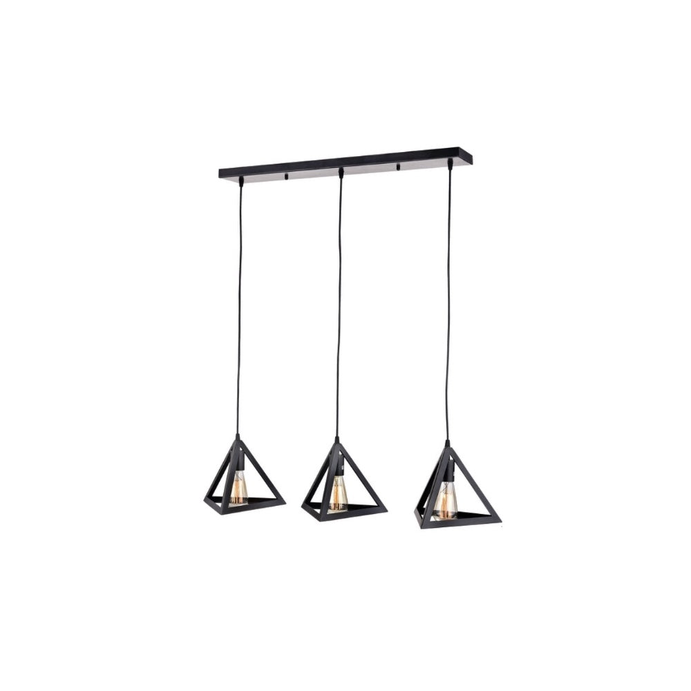 3-Light Kitchen Island Geometric Pendant