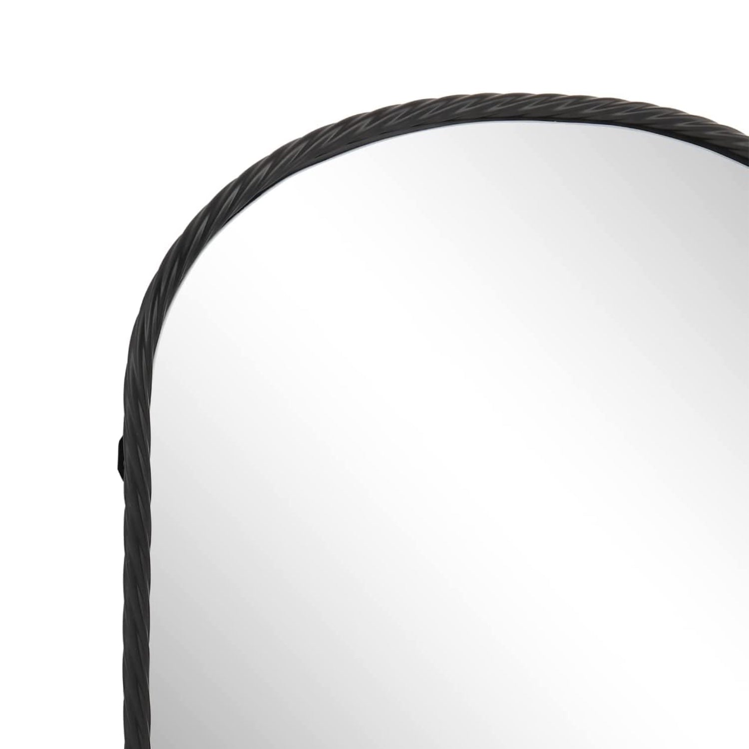 MacLuu Arch Metal Wall Mirror with Twisted Edge