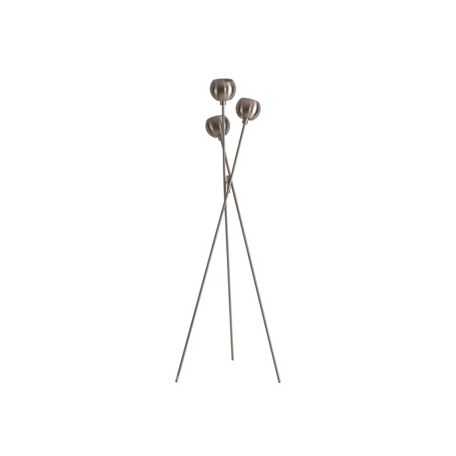 MacLuu 68 Inch Silver Metal Tripod Floor Lamp