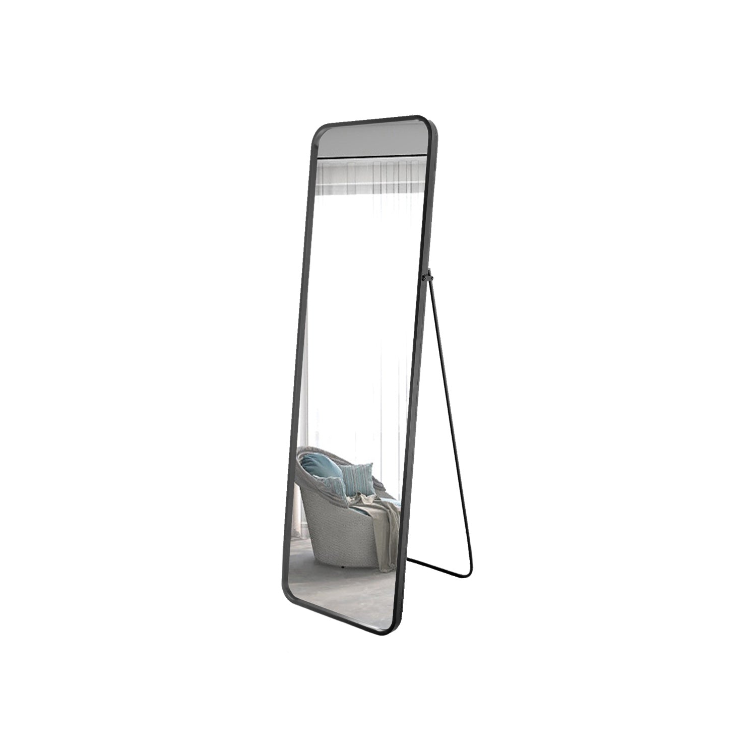 MacLuu 63.75 Inch Rectangle Full-length Metal Mirror