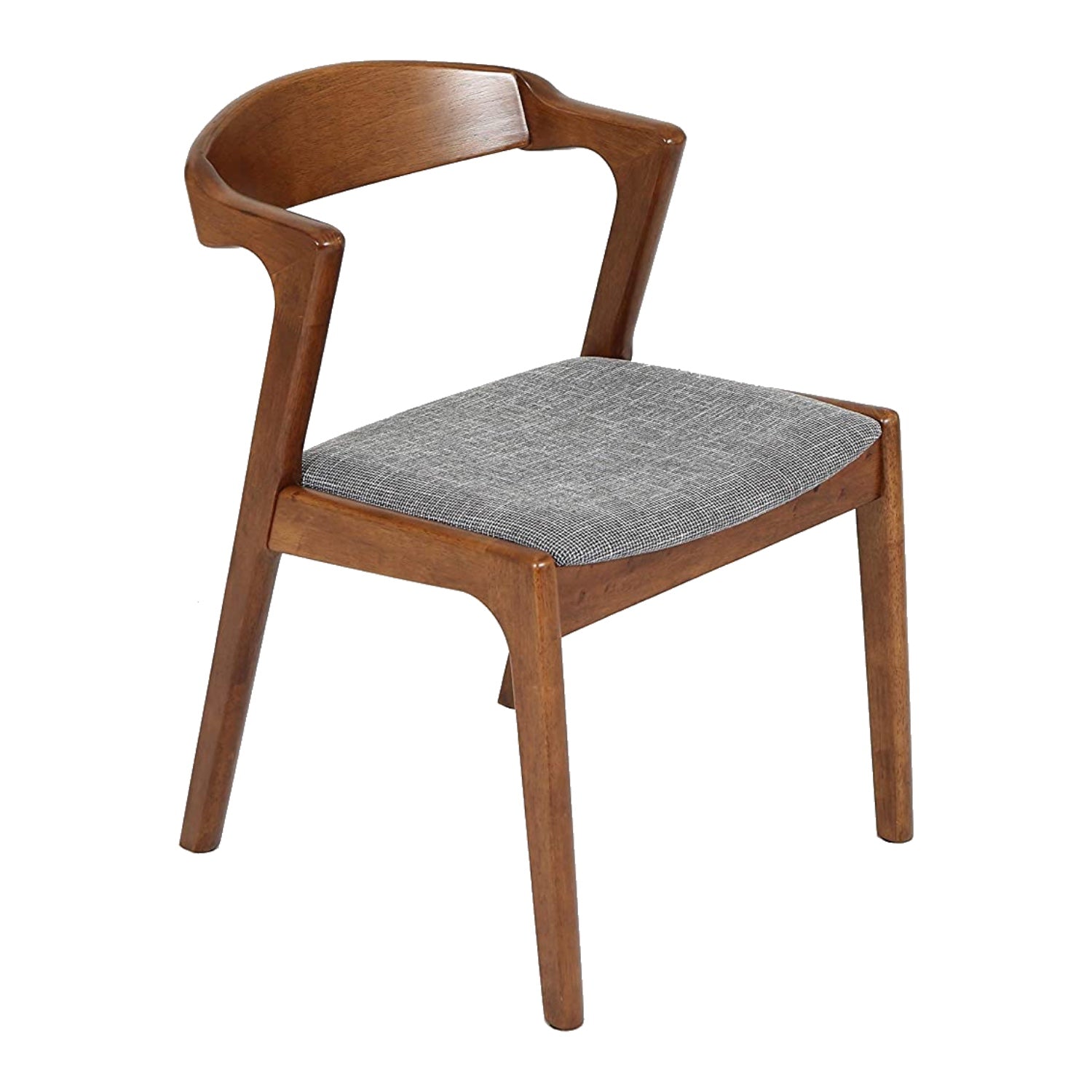 MacLuu 2PCS Scandinavian Solid Wood Linen Side Chair