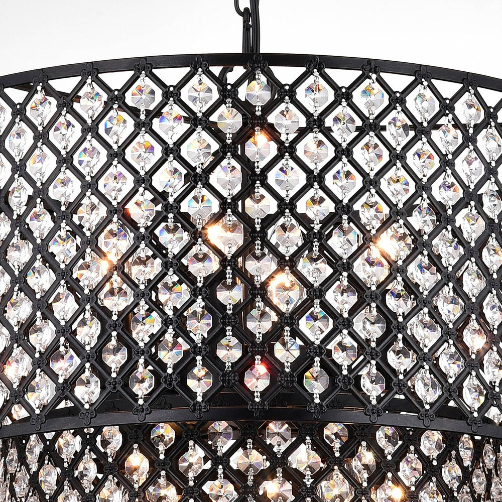 2-Tier 8-Light Drum Chandelier