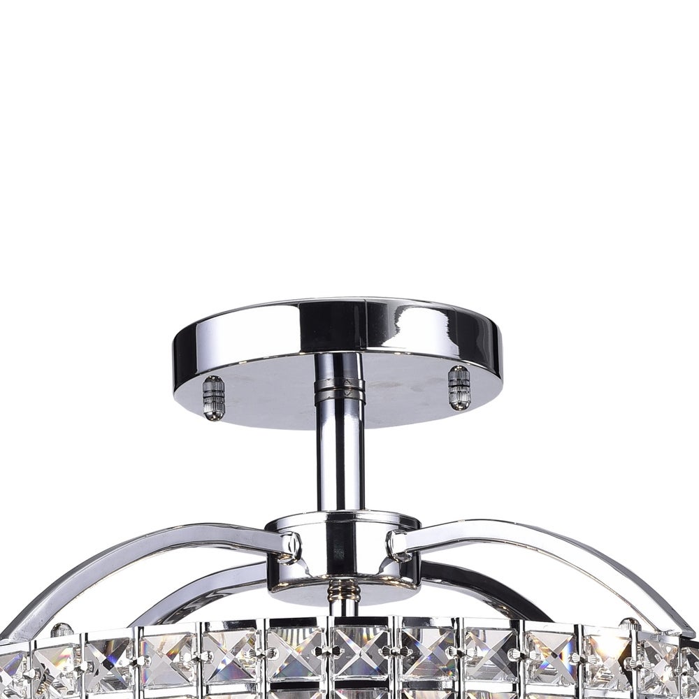 4-Light Chrome Semi-flush-mount Fixture