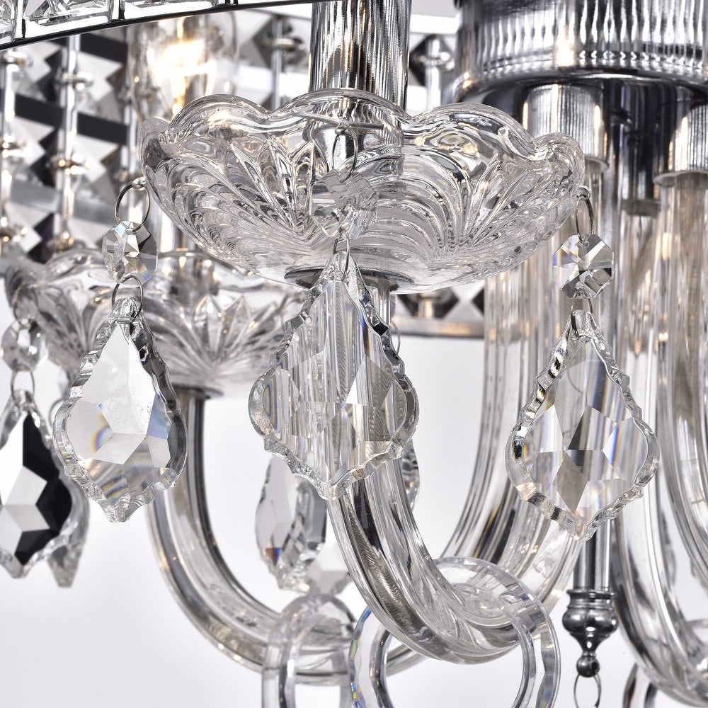 4-Light Chrome Semi-flush-mount Fixture