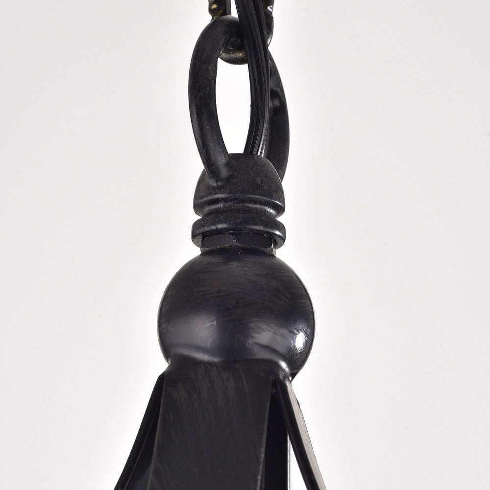 3-Light Foyer Black Pendant