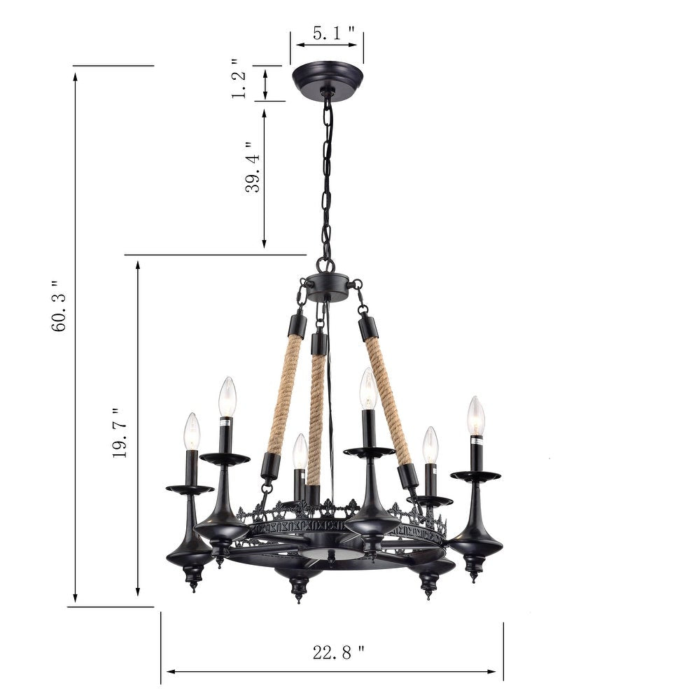 6-Light Candle Style Chandelier