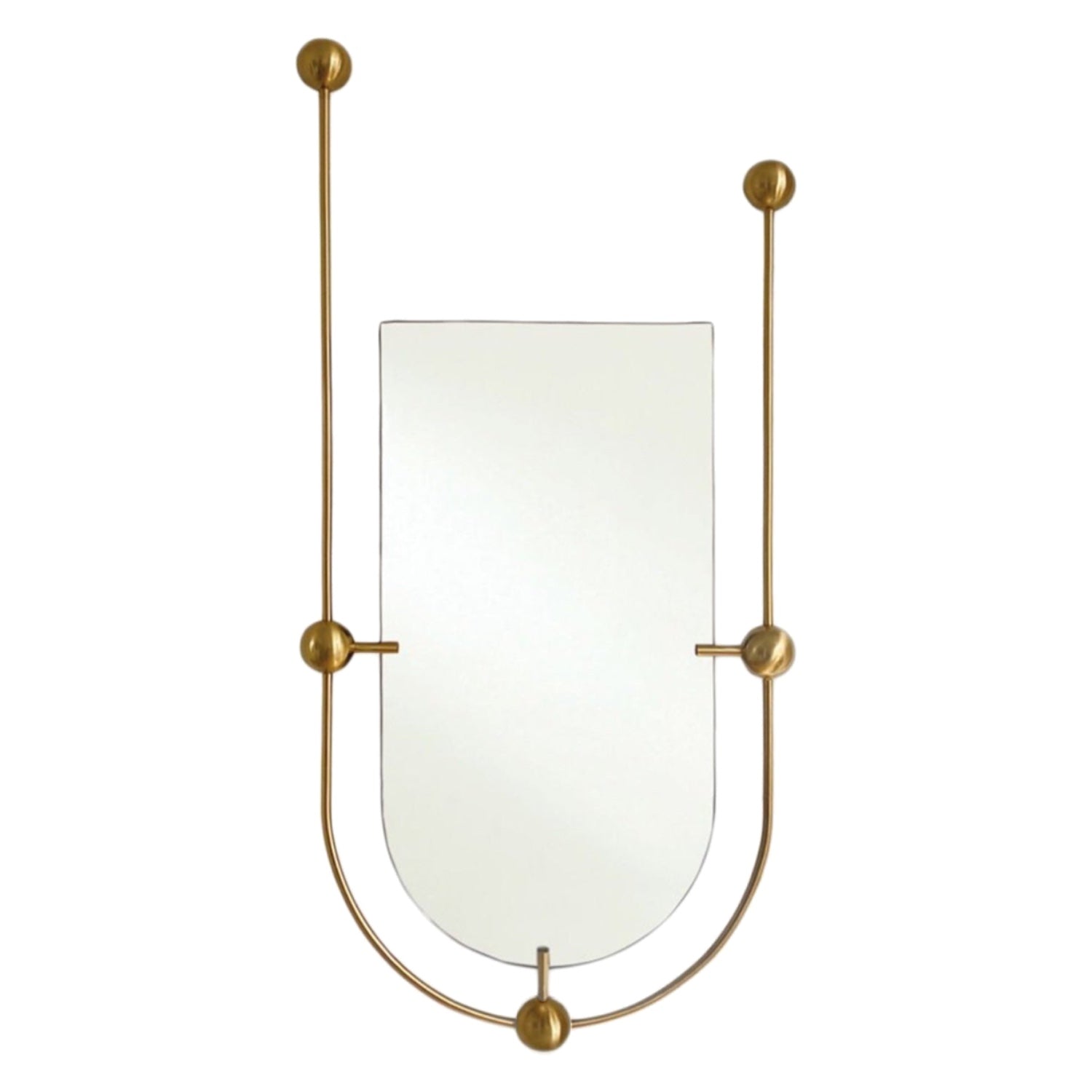 MacLuu Modern Contemporary U-Shaped Accent Wall Mirror