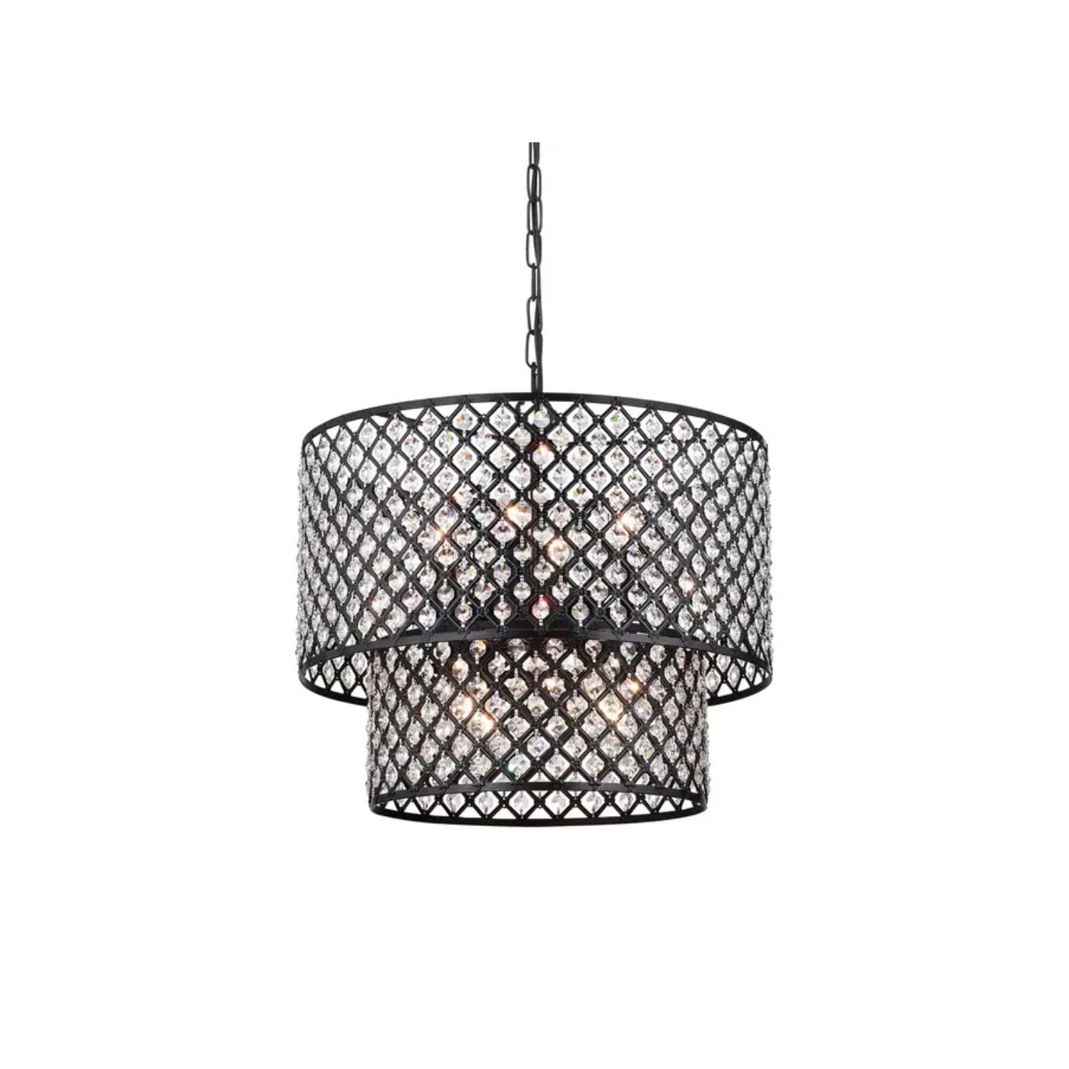 2-Tier 8-Light Drum Chandelier