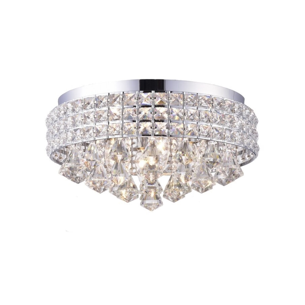 4-Light Chandelier Style Drum Flush Mount